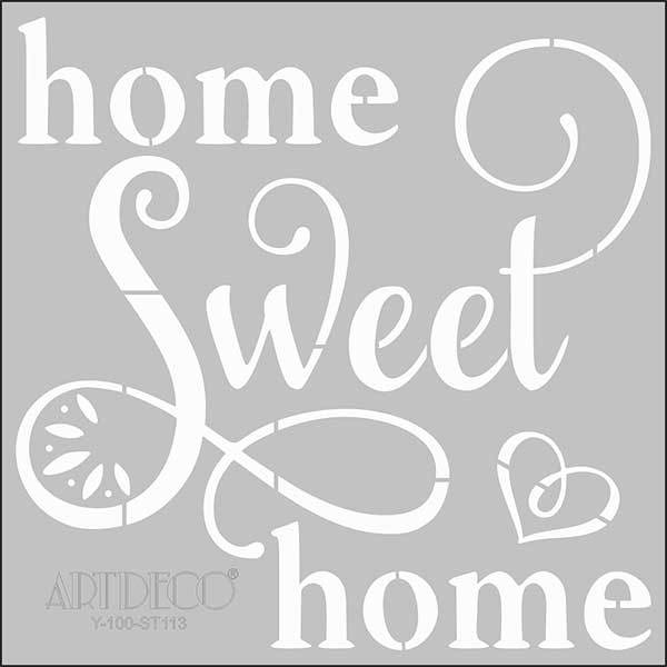 Artdeco Stencil 30x30cm Home Sweet Home - 113