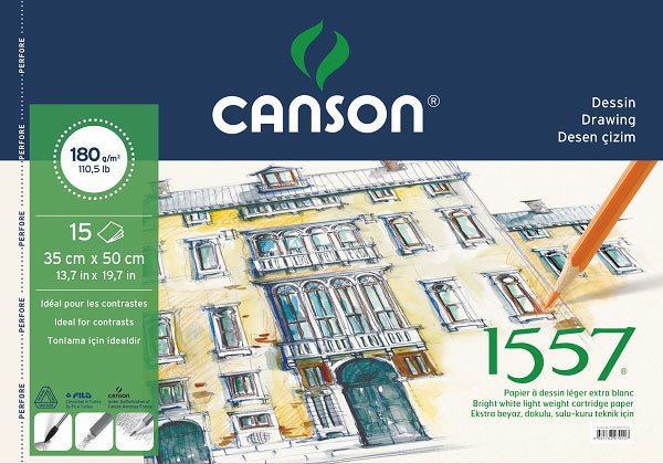 Canson 1557 Resim Defteri 180gr 15yp. 35x50