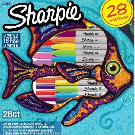 Sharpie Fine Permanent Marker 28'li Karışık Kutu Balık