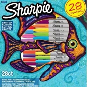 Sharpie Fine Permanent Marker 28'li Karışık Kutu Balık