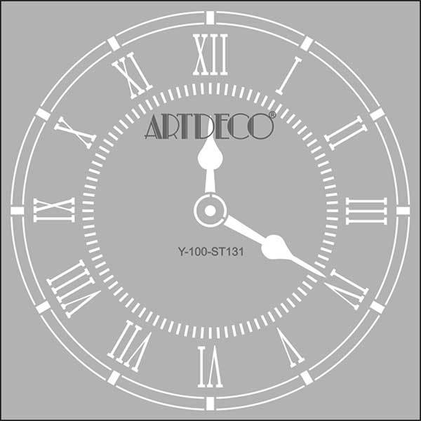 Artdeco Stencil 30x30cm Saat - 131