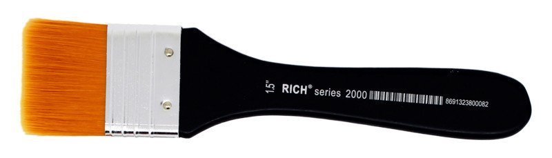 Rich 2000 Seri No:1,5 Siyah Saplı Sarı Sentetik Zemin Fırçası