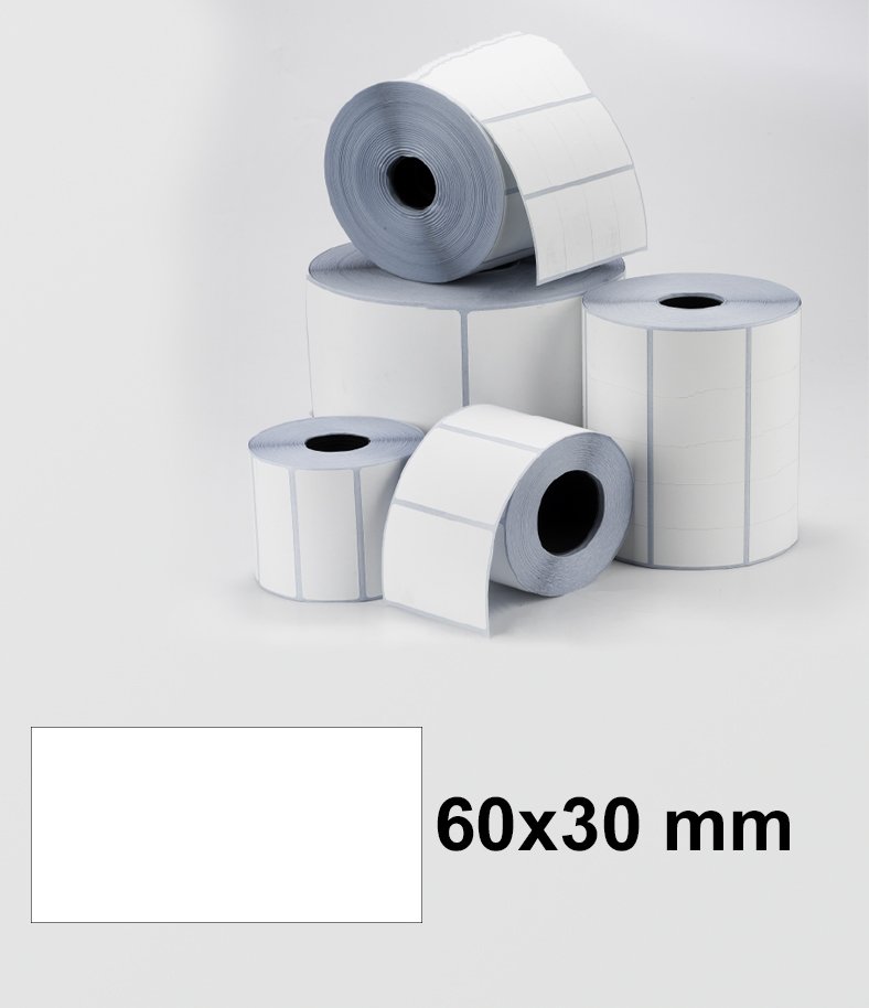 Tanex 60X30 mm Eco Termal Etiket 1 Li 40Mm Çap 1000'Li