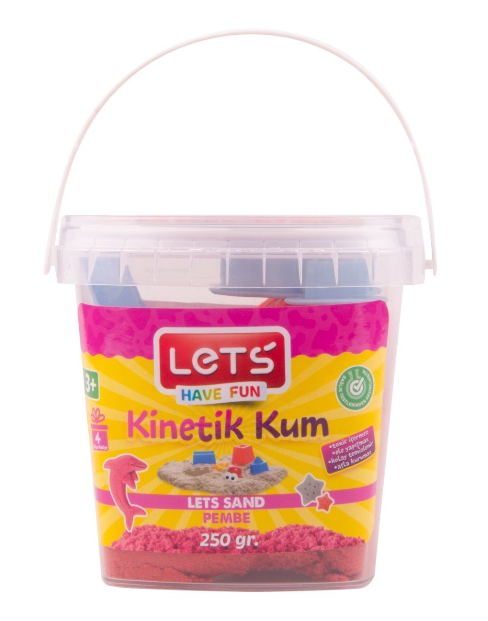 Lets Kinetik Kum Plastik Kutu 250gr - Pembe