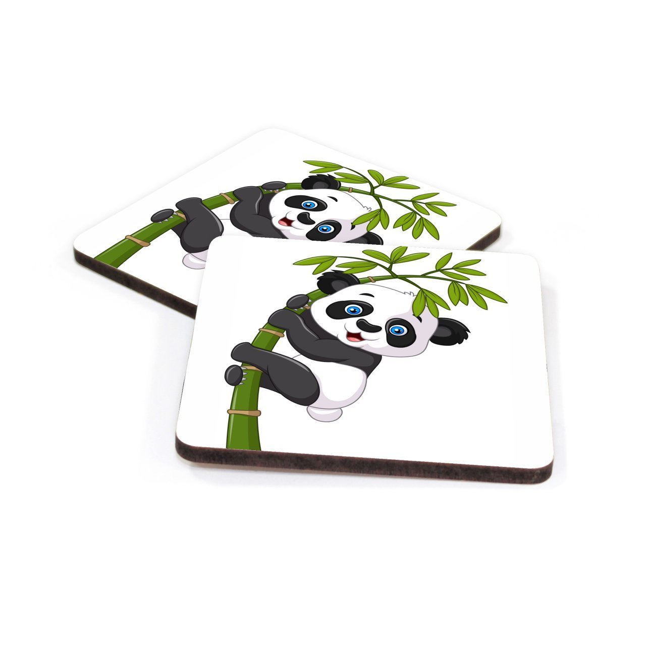 Dekoratif Mdf Bardak Altlığı Panda Desenli