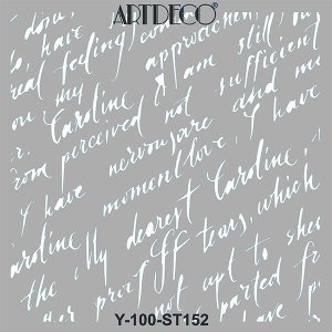 Artdeco Stencil 30x30cm El Yazısı - 152