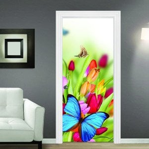 Kapı Giydirme - Kelebekler 100x200 cm