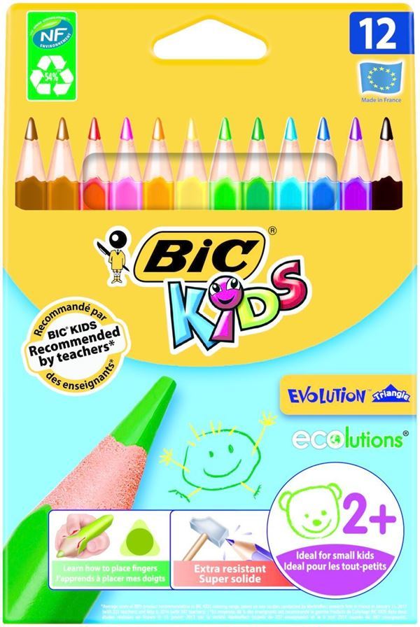 Bic Evolution Üçgen Jumbo Kuruboya Kalemi 12'Li Kutu