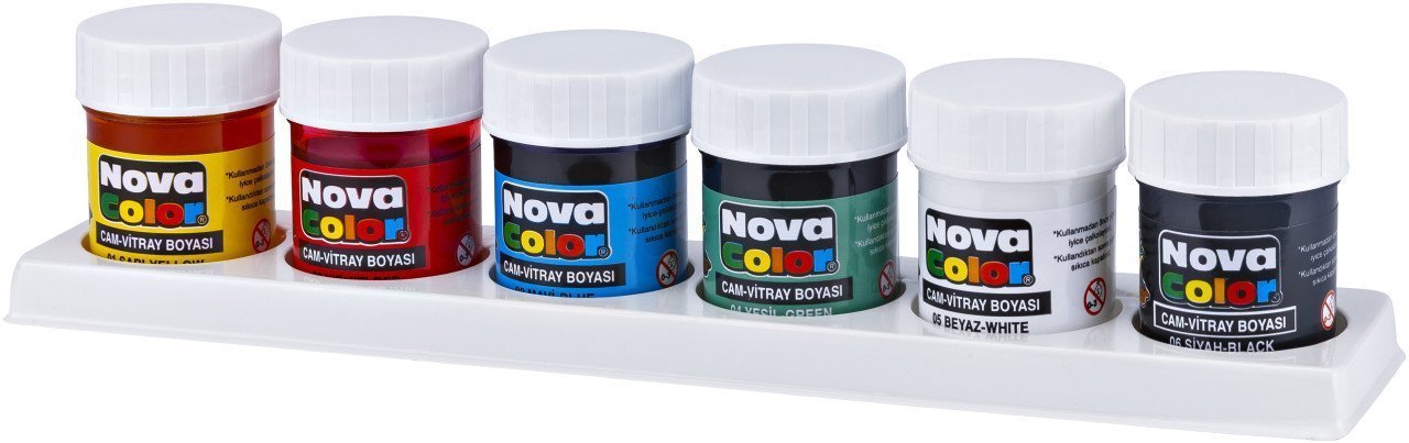 Nova Color Cam Boyası Su Bazlı 6Lı Takım