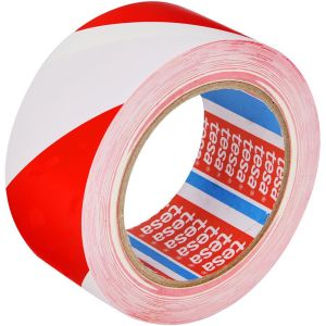 Tesa Yer İşaretleme İkaz Bandı 33m x 50mm - Kırmızı Beyaz