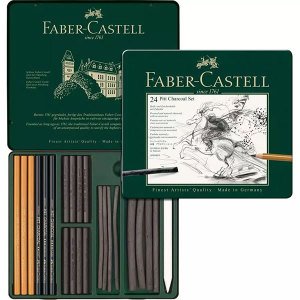 Faber Castell Pitt Charcoal İşlenmiş Kömür Seti 24'lü
