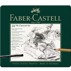 Faber Castell Pitt Charcoal İşlenmiş Kömür Seti 24'lü