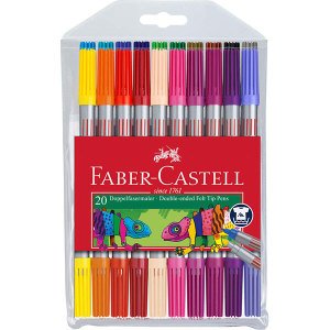 Faber Castell Çift Taraflı Keçeli Kalem 20 Renk