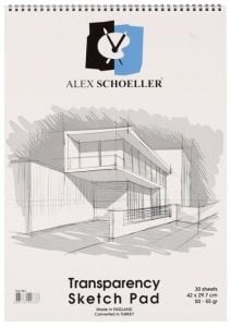 Alex Schoeller Transparency Eskiz Defteri Spiralli A4 50-55gr 30yp