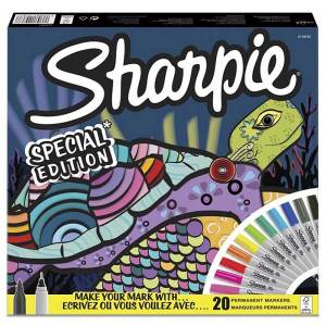 Sharpie Fine Permanent Marker 20'li Karışık Kutu Kaplumbağa