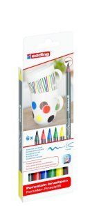 Edding Porselen Kalemi 6'lı Set Standart Renkler 4200