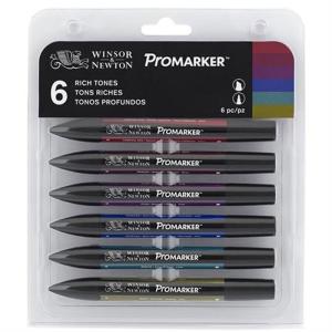Winsor Newton Promarker Çift Uçlu Keçeli Kalem 6'lı - Zengin Tonlar