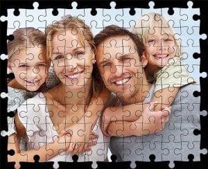 Kişiye Özel Puzzle Kendin Tasarla Aile Saadeti