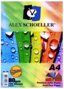 Alex Schoeller A4 Renkli Fotokopi Kağıdı 10 Renk 100'lü