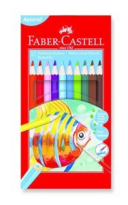 Faber Castell Karton Kutu Aquarel Kuru Suluboya Kalemi 12 Renk