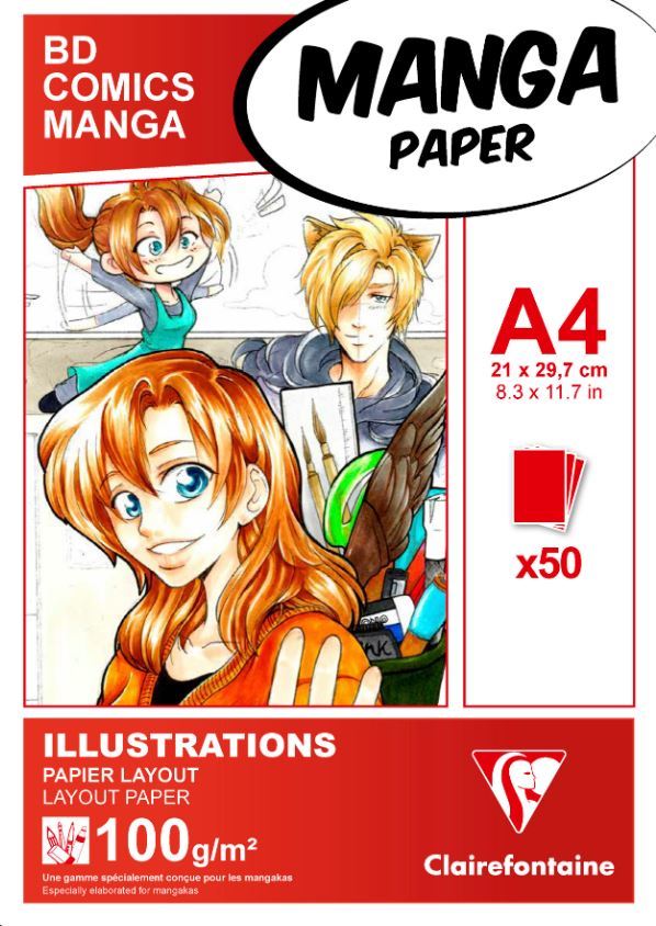 Clairefontaine Manga Çizim Defteri A4 50yp 100gr