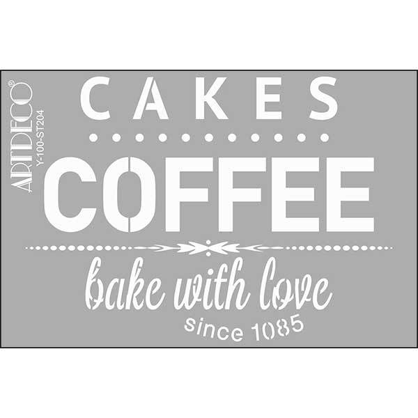 Artdeco Stencil A4 Cakes & Coffee - 204