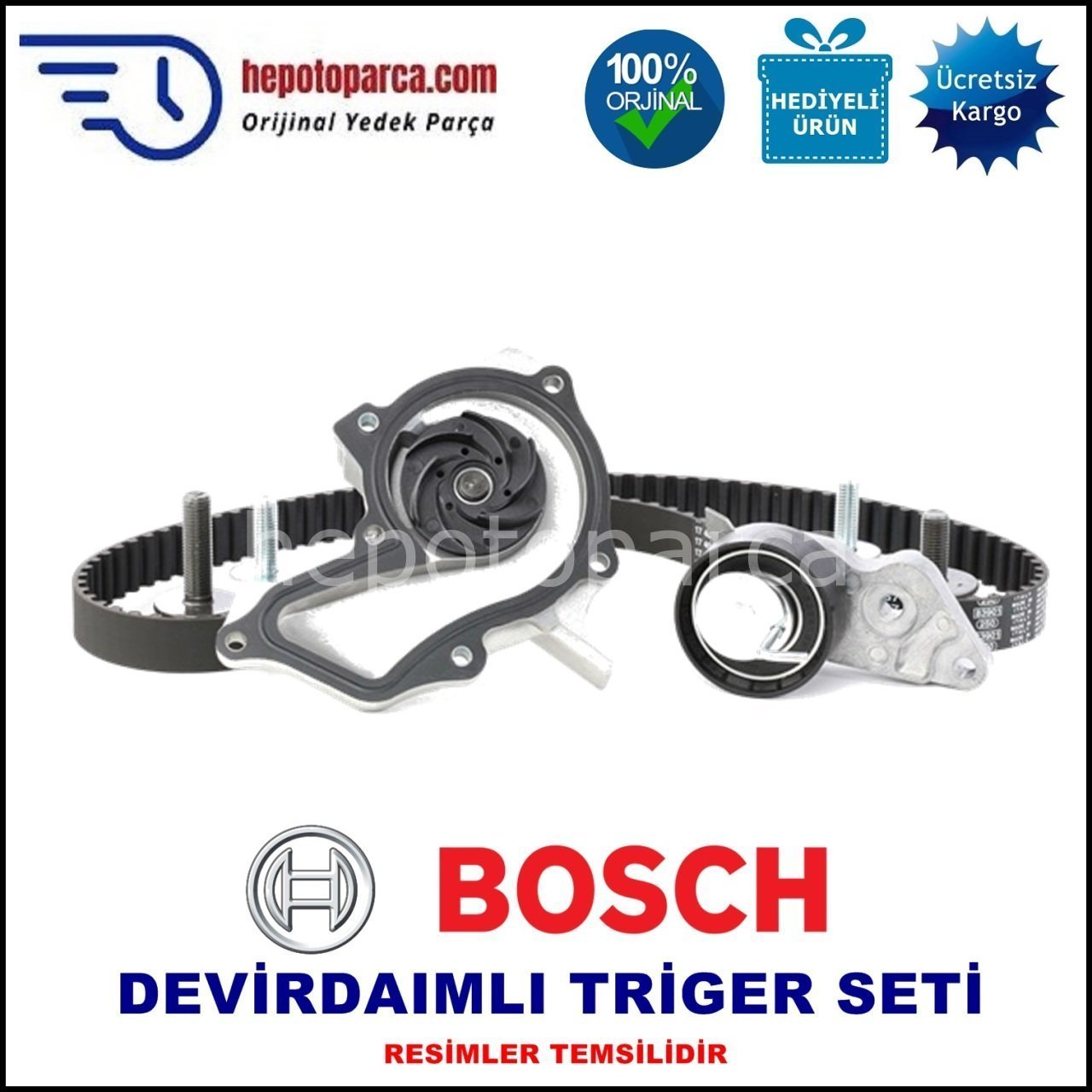 RENAULT Clio 3 III 1.5 dCi 06.2005- BOSCH DEVİRDAİMLİ TRİGER SETİ