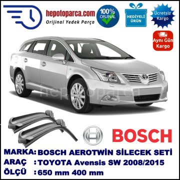 TOYOTA Avensis Wagon [T27] 11.2008-... 650/400 mm Bosch Aerotwin Araca Özel Silecek