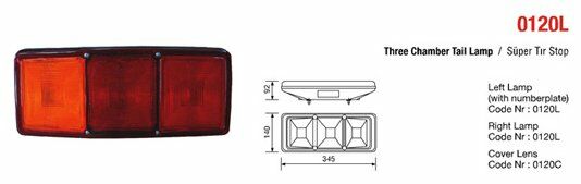 ÜÇLER.3-0120C ÜÇLER SÜPER TIR STOP LAMBA CAMI(3'LÜ)