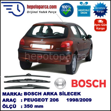 PEUGEOT 206 [T1] 350 mm 06.1998-02.2009 BOSCH Arka Silecek