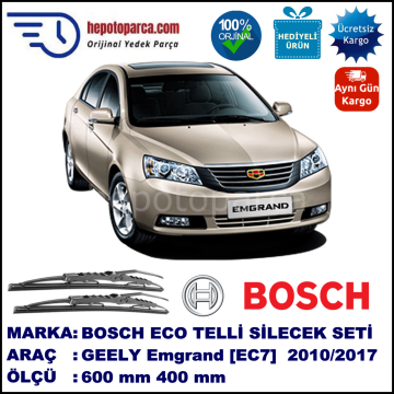 GEELY  Emgrand [EC7] 10.10-... 600 / 400 mm. BOSCH ECO Telli Silecek 2'li Takım