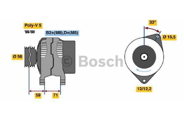 AlternatörFIAT Multipla; Stilo Multi Wagon; Stilo '04; Doblo '05; Doblo Cargo '05 FIA 46841966
