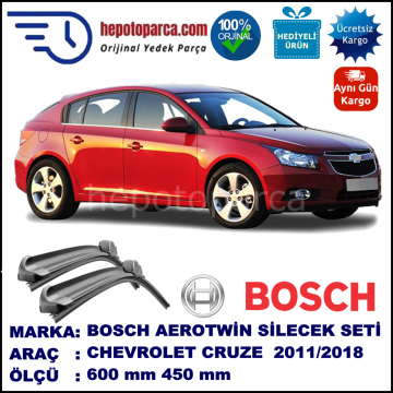 CHEVROLET Cruze Hatchback [KL1J,J305] 07.2011-... 600/450 mm Bosch Aerotwin Araca Özel Silecek