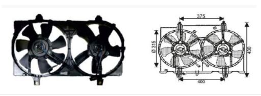 RFM4800 FAN MOTORU NISSAN SENTRA 2000-2002 ÇİFTLİ