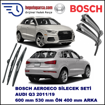 AUDI Q3 [8UB] 06,2011-,,, Bosch Aeroeco Ön ve Arka Silecek Takımı