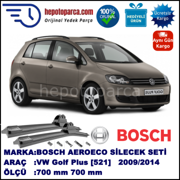 VW Golf Plus [521] 01.2009-..., 700 / 700 mm. BOSCH AEROECO Aparatlı Muz Silecek
