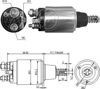 ZM 1640  MARŞ OTOMATİĞİ 12V NEW HOLLAND TRAKTÖR  3 DELİK JONDERE OTOM EM