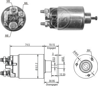 ZM 2860  MARŞ OTOMATİĞİ 12V HYUNDAİ YM 3 DELİK DUCATO DELCO
