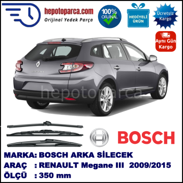 RENAULT Megane III Grandtour [KZ] 350 mm 06.2009-... BOSCH Arka Silecek