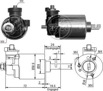 ZM 605   MARŞ OTOMATİĞİ 12V HONDA CIVIC ACCORD YM 31210P2C901