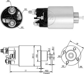 ZM 6993 MARŞ OTOMATİĞİ 12V LOGAN NİSSAN 4 DELİK DACIA RENAULT