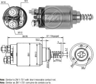 ZM 543  MARŞ OTOMATİĞİ 12V MERCEDES VOLVO MAN   KALIN GÖVDE
