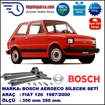 FIAT 126  09.1987-09.2000, 350 / 350 mm. BOSCH AEROECO Aparatlı Muz Silecek