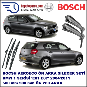 BMW Serie 1 [E 81; E 87] 09,2004-12,2011 Bosch Aeroeco Ön ve Arka Silecek Takımı