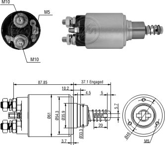 ZM 1653  MARŞ OTOMATİĞİ 12V YM 230 SERİSİ  JOHN DEERE DEUTZ PD250 DODGE
