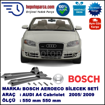 AUDI A4 Cabriolet [8HE; B7] 11.2005-03.2009 550/550 mm Bosch Aerotwin Araca Özel Silecek