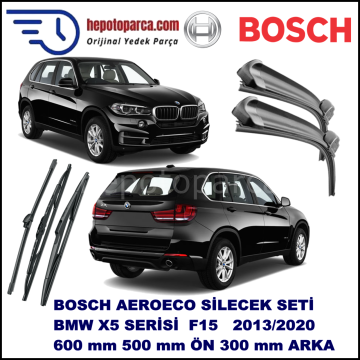 BMW X5 [F 15] 11,2013-,,, Bosch Aeroeco Ön ve Arka Silecek Takımı