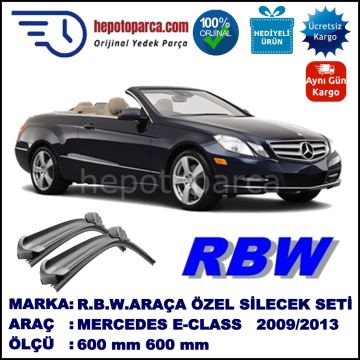 MERCEDES E-CLASS CABRIO [A207] MUZ SİLECEK TAKIMI RBW ARACA ÖZEL (2010-2013)