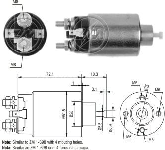 ZM 5698  MARŞ OTOMATİĞİ 12V MITSUBISHI L300 YM