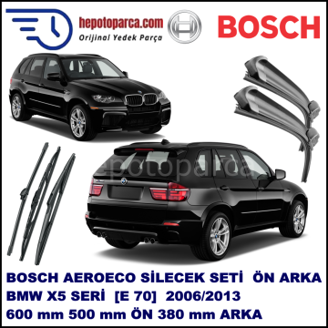 BMW X5 [E 70] 11,2006-,,, Bosch Aeroeco Ön ve Arka Silecek Takımı